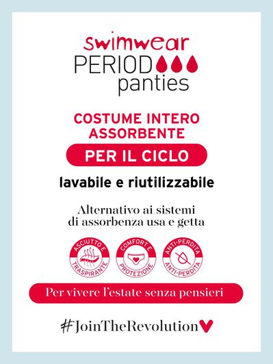 Costume Intero assorbente per il ciclo flusso medio, Nero, , LOVABLE